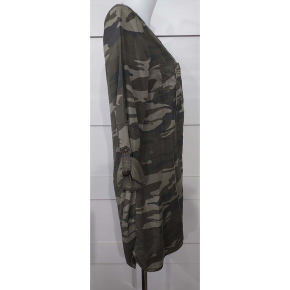 NWT EXPRESS CAMO SHIRT DRESS PULL OVER SIZE SP - Picture 3 of 7